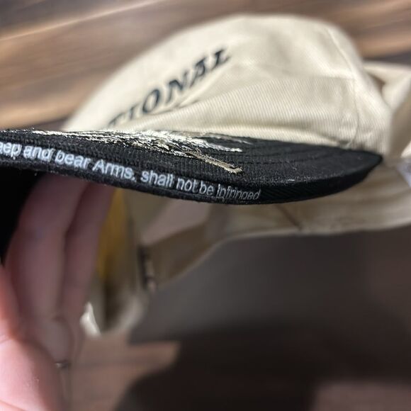 NRA National Rifle Association Tan Black Adjustable Baseball Cap Hat - Picture 7 of 11